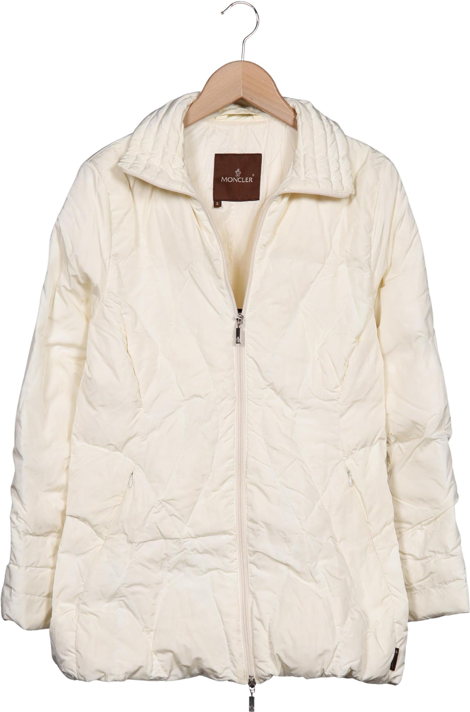 Moncler Damen Jacke, Cremeweiß, Gr. EU 38 (IT 44), Daunen / Synthetik - Second Hand