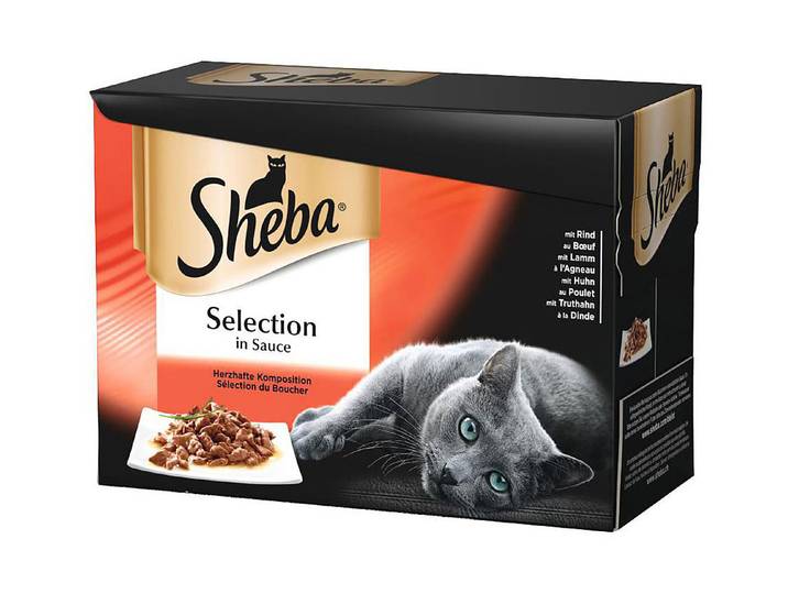 Sheba Selection Katzenfutter in Sauce Fisch & Fleisch 12x85g