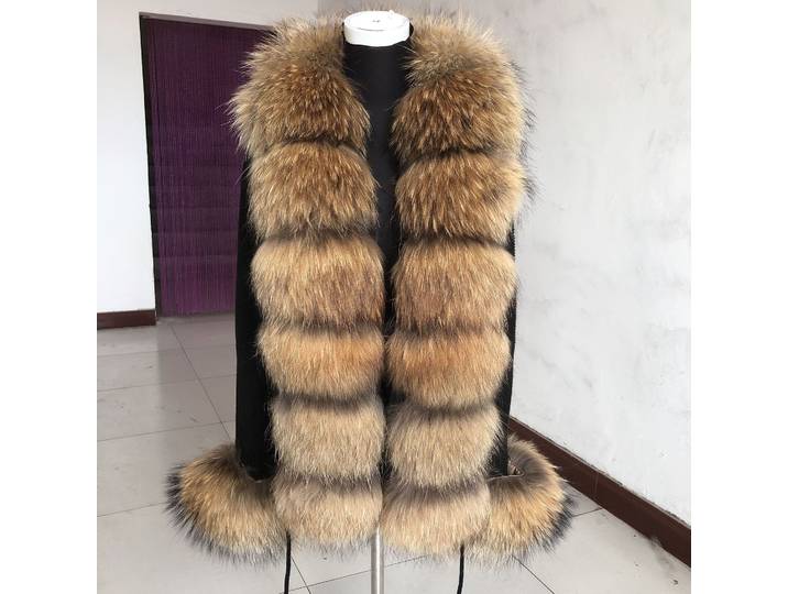 Cardigan en fourrure de renard véritable pour femme, printemps et automne, avec pulls tricotés et col en fourrure de renard véritable, cardigan en fourrure de raton laveur pour femme