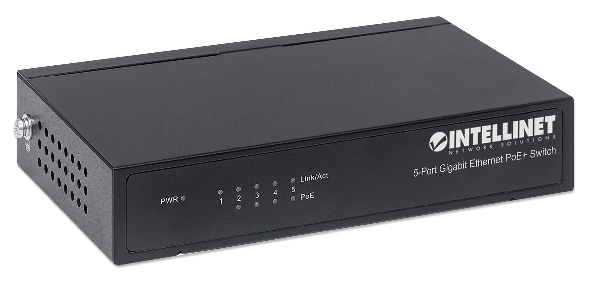 Intellinet 5-Port Gigabit Ethernet PoE+ Switch