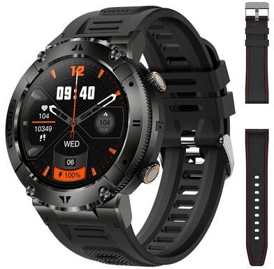 Uplift Treasures LaNikar Bluetooth Calling Fitness Smartwatch add Leather A
