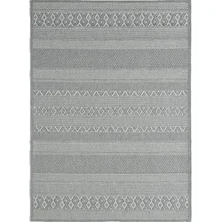 TEPPICH Flachgewebe ESERA Gestreift Polypropylen Grau 160 x 220 cm