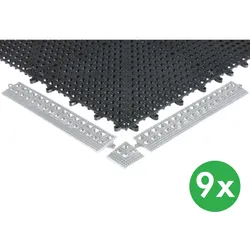 Variable biegsame Anti-Ermüdungsfliesen, 0,3 x 0,3 m, 9 Stk.
