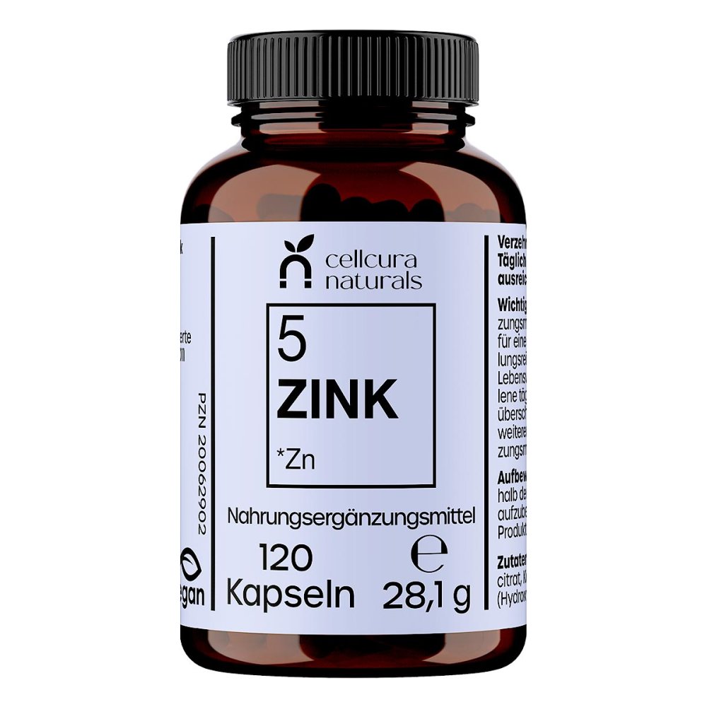 Cellcura Naturals GmbH Cellcura Naturals Zink 25 mg hochdosiert vegan Kapseln 20062902