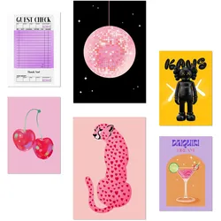 POSTER Set Mit 6 Kaws Moderne KunstA3 & A4 Rahmenlos