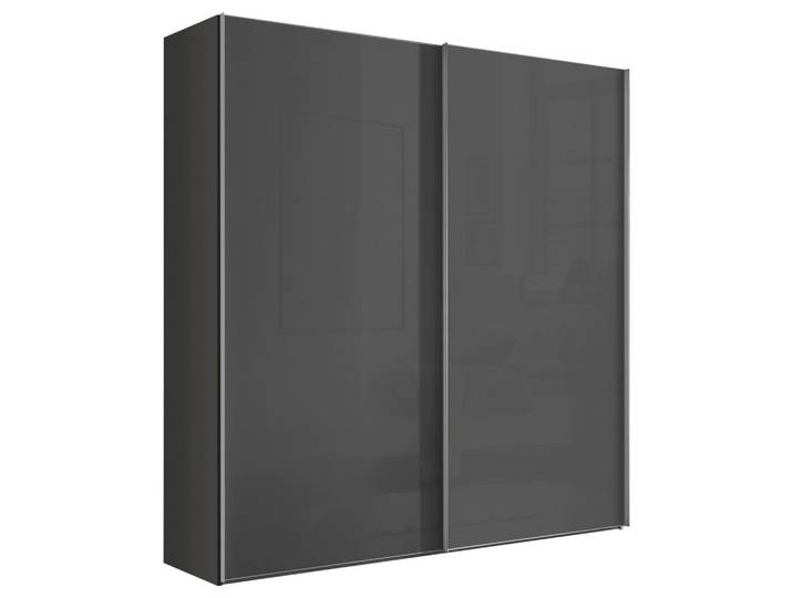 Schwebetürenschrank Lumos Glas Dunkelgrau