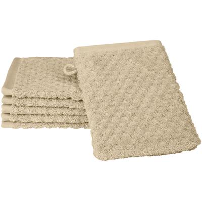 Waschhandschuh ROSS "Harmony", beige (natur), B:16cm L:22cm, Frottier, Baumwolle, Handtücher, 100 % Baumwolle, Hoch Tief Struktur, viele Farben