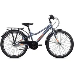 SCOOL 24 Zoll Kinderfahrrad S'COOL troX 24-N3, Größe 130–145 cm in Grau Grau