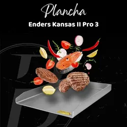 Plancha | Grillplatte | Edelstahl V2A | Enders Kansas II Pro 3 | 20,0 x 44,5cm