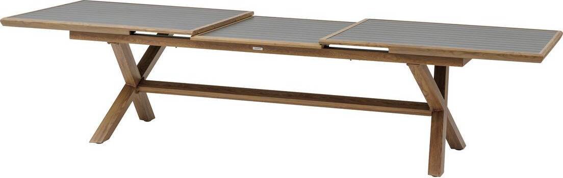 Ausziehbarer gartentisch "axiome" graphite &amp honey 12-sitzer aus aluminium - Hespéride