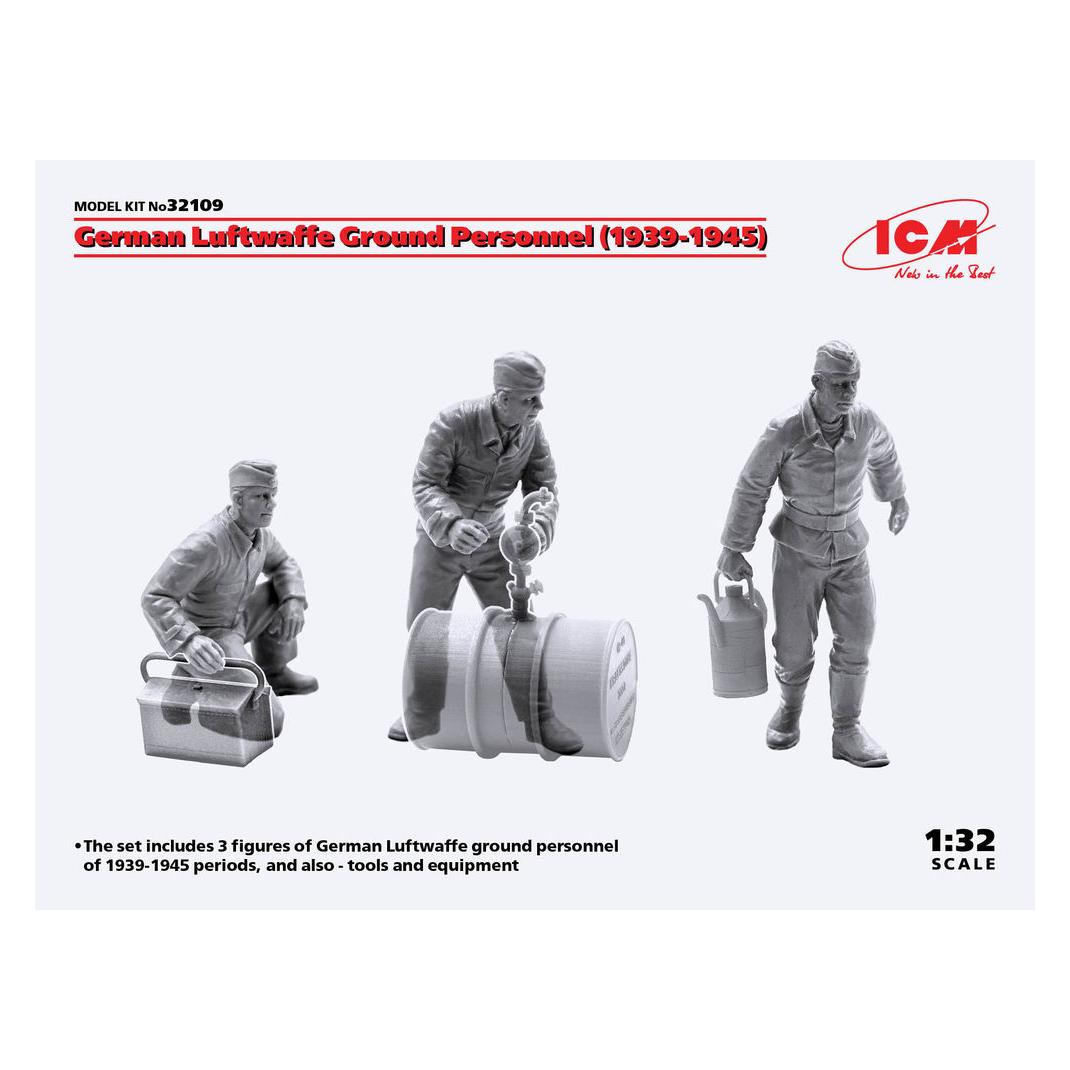 ICM German Luftwaffe Ground Personnel(1939-1945)(3 figures) (32109)