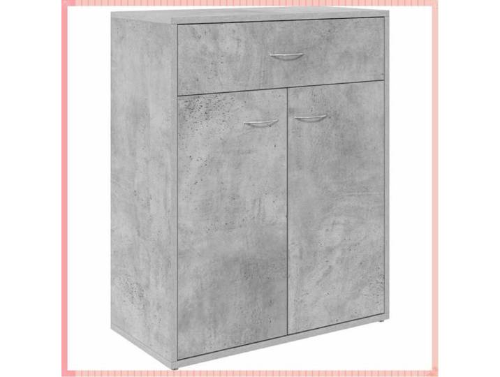 Buffet - Bois d'ingénierie - Rangement - Intérieur - Gris béton - 60x30x75 cm - 2 portes