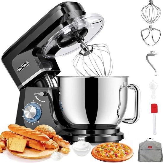 Küchenmaschine - Rührgerät - Zum Backen und Mixen - Leistungsstarker Motor - 7,2 Liter Fassungsvermögen - Schwarz