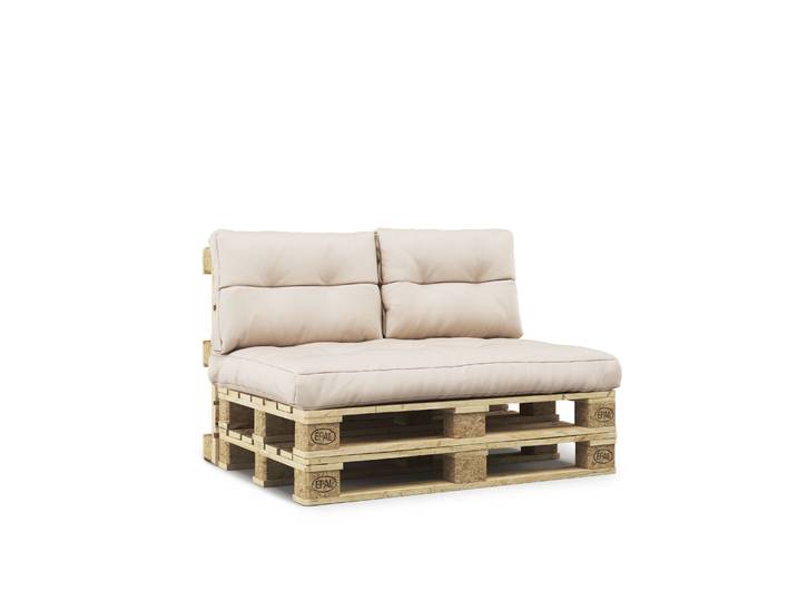Palettenlounge MELIDE inkl. Kissen beige