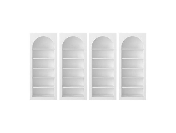 Lot de 4 bibliothèques avec 6 niches - Blanc - CYMORA