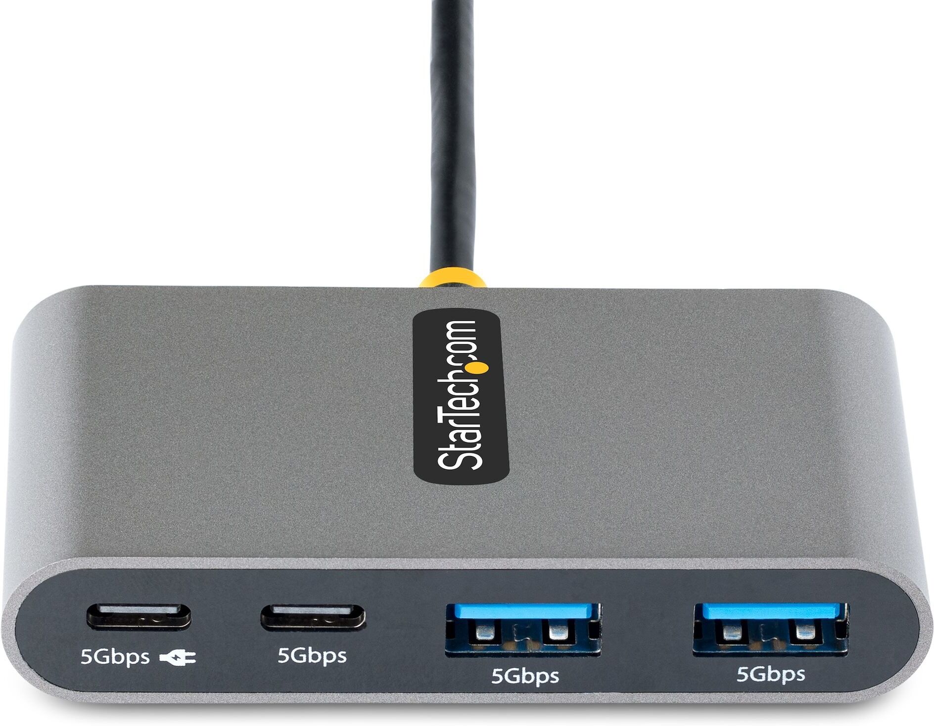 StarTech.com 4-Port USB-C Hub with 100W Power Delivery Pass-Through - 2x USB-A + 2x USB-C - USB 3.0 5Gbps - 1ft (30cm) Long Cable - Portable USB Type-