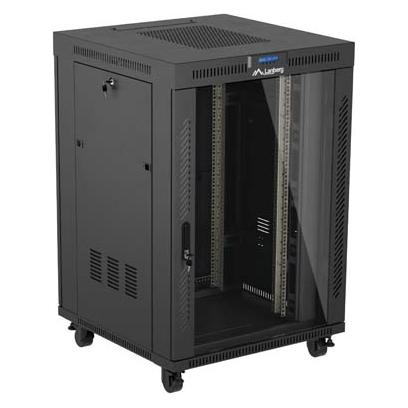 Lanberg FF01-8822-12BL rack cabinet 22U Freestanding rack Black (22 HE, 19 Zoll Rack) (FF01-8822-12BL)