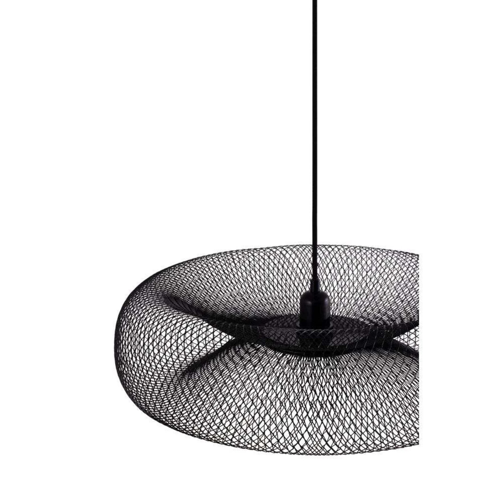 Globo Lighting Torus Hanglamp - Zwart - Metaal - Ø 50 cm