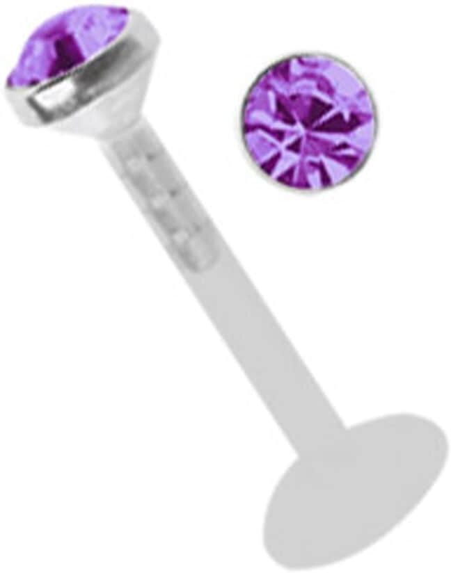 Nasenpiercing ADELIA´S "Piercing  Ohrpiercing", lila, Piercings, Kinder, Titan, Nasenpiercing
