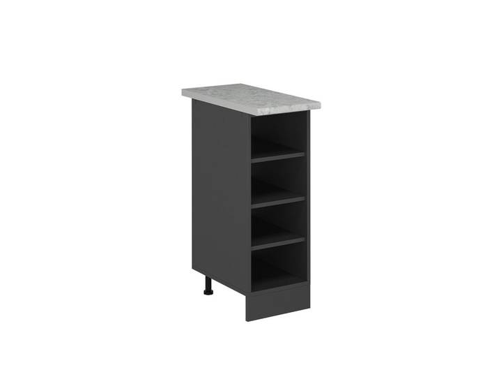 Vicco Küchenregal R-Line Anthrazit 30 cm AP Marmor, Anthrazit, Anthrazit, Holzwerkstoff, Rechteckig, 30x81.6x60 cm, Küchen, Küchenmöbel, Küchenschränke, Küchenunterschrank