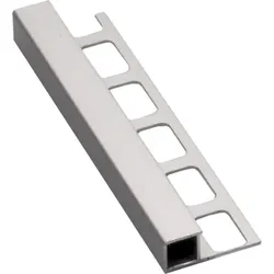 Havos Abschlussprofil "rechtwinklig" Aluminium natur eloxiert, Länge 250 cm, Kantenhöhe 10 mm, ALEH10250