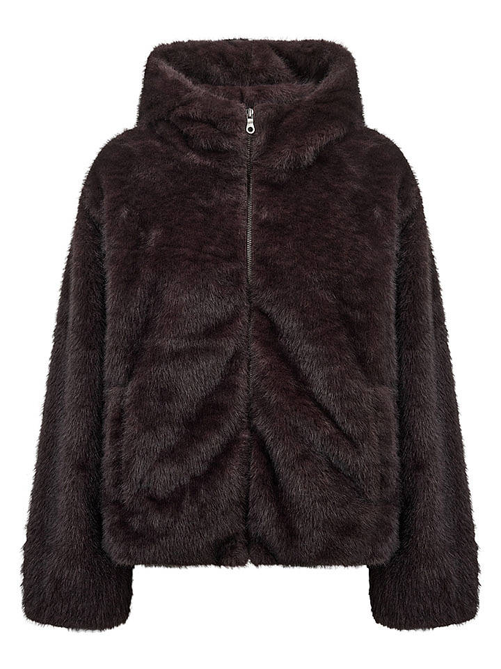 soyaconcept Teddyjacke "Haye" in Dunkelbraun - XS
