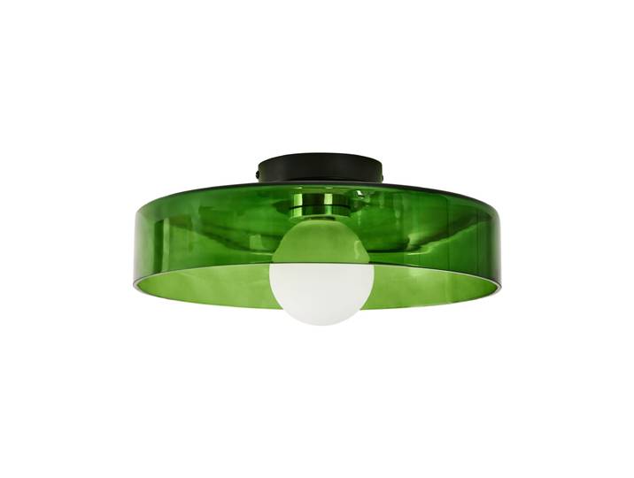 Plafonnier verre vert