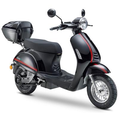 E-Motorroller LUXXON "E3000", schwarz, Elektromotorroller, 45 km/h, bis zu 55 km Reichweite, mit Straßenzulassung, 2 Sitzplätze, B:67cm H:109,5cm L:175cm, Topseller