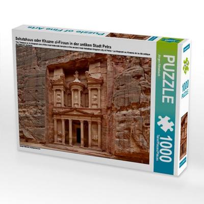 CALVENDO Puzzle Schatzhaus oder Khazne al-Firaun in der antiken Stadt Petra | 1000 Teile Lege-Größe 64x48cm Foto-Puzzle für glückliche Stunden