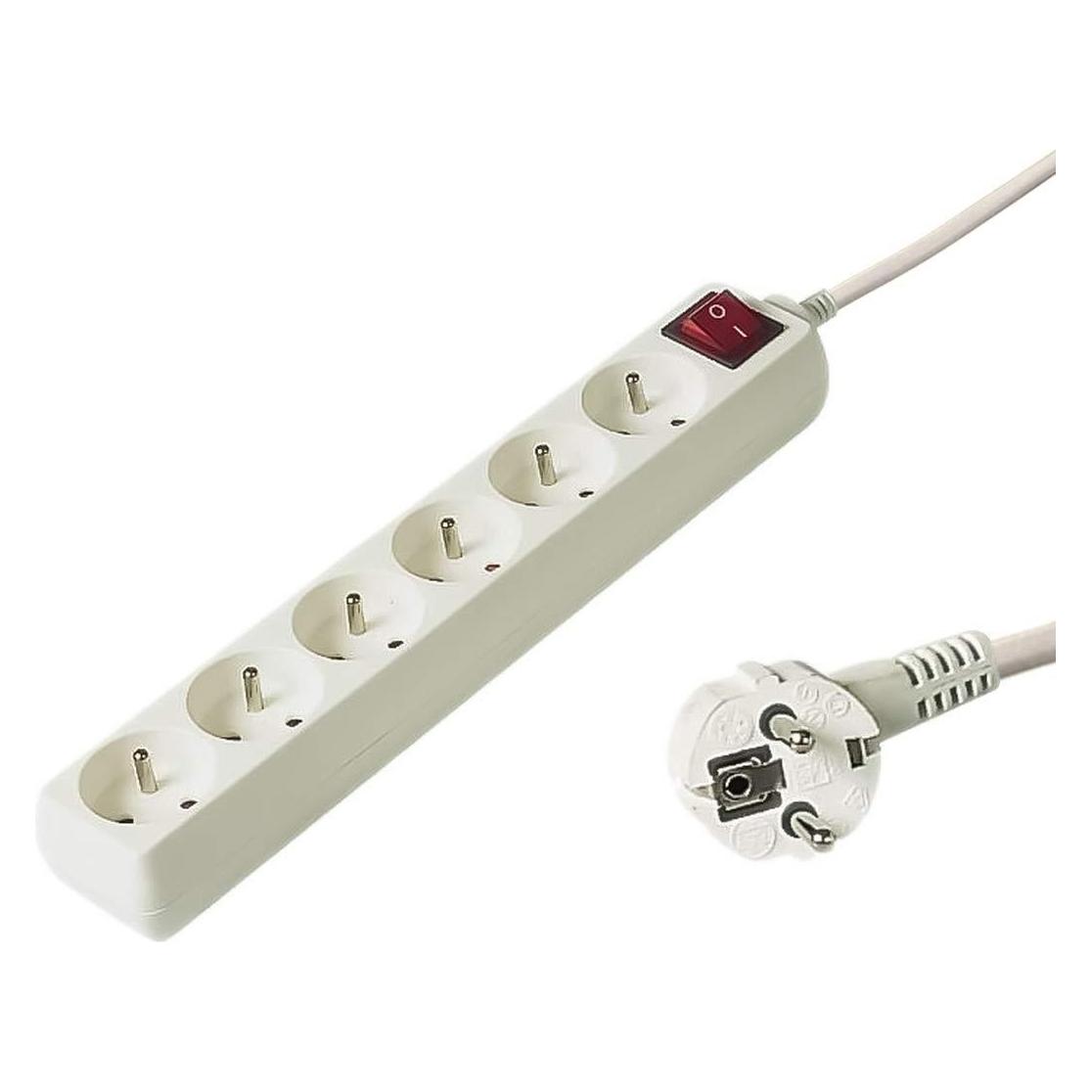 PremiumCord PP6K-10 power extension 6 AC outlet(s) White (6x, CEE 7/3, 10 m) (PP6K-10)