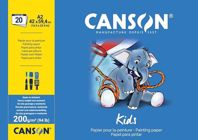 Bloc à dessin Little Kids 20 feuilles 42 x 59,4 cm A2 200g/m² - Canson