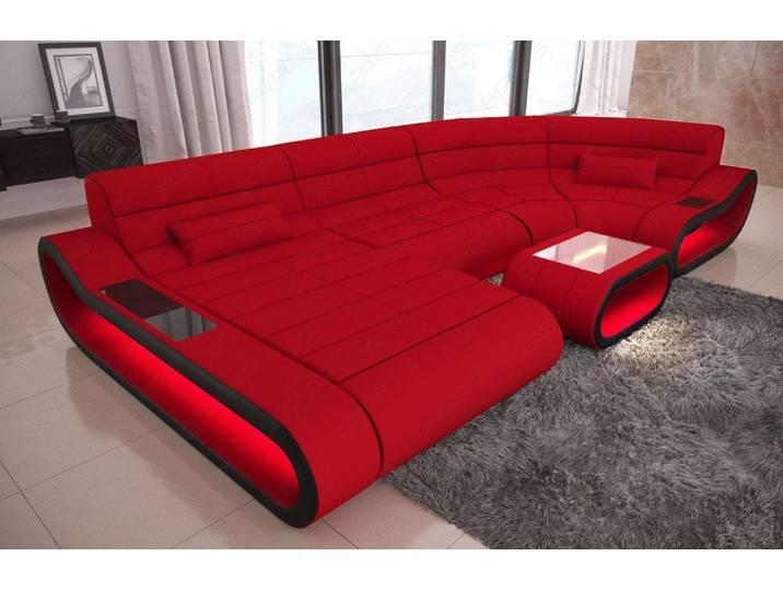 Stoff Wohnlandschaft Concept U-Form