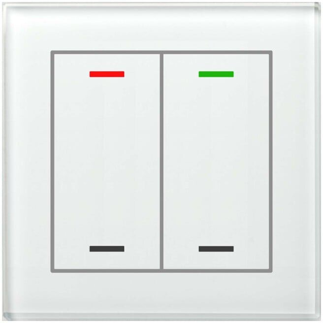 MDT technologies Glastaster II Light double RGBW, blanc, neutre BE-GTL20W.01 (BE-GTL20W.01)