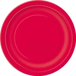 8 runde Teller rot