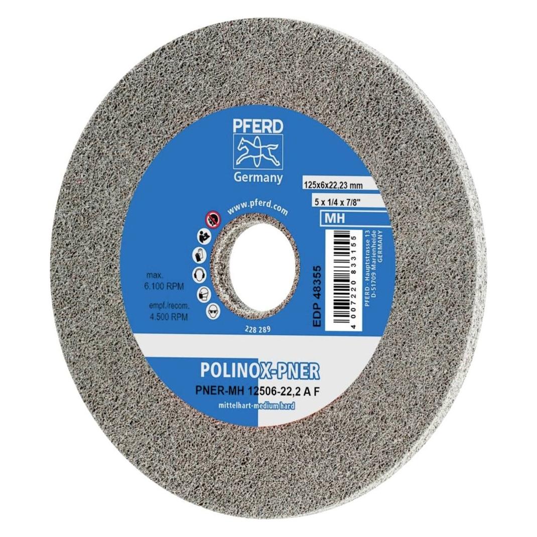 Pferd Schleifscheibe PNER-MH 12506-22,2 A F O.D.125mm B.6mm Bohrung D.22,2mm mittelhart Geschwindigkeit 45 (Fein) (44691252)
