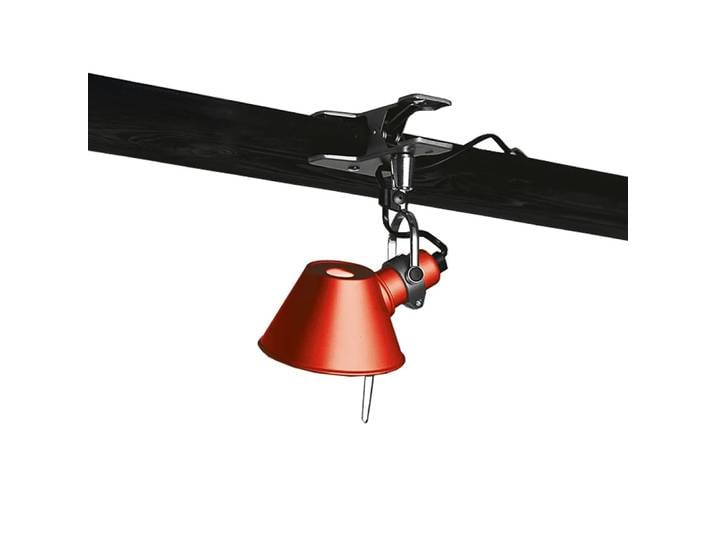Artemide Lampe murale Tolomeo Micro Pinza avec fixation par pince rouge