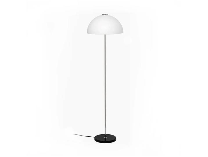 Innolux Lampadaire Kupoli Noir-détails métalliques-abat-jour blanc