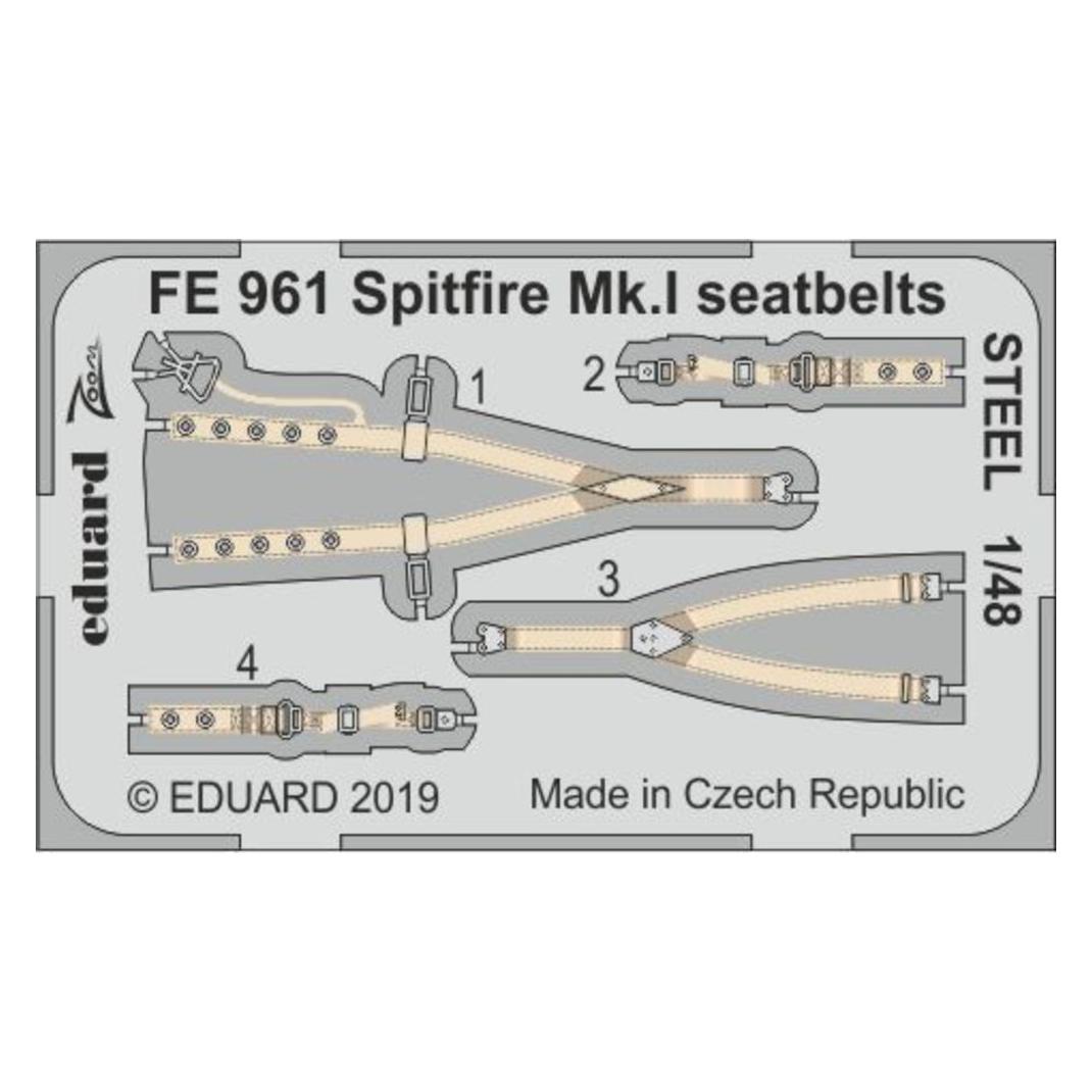 Eduard Spitfire Mk.I seatbelts STEEL f. Tamiya (FE961)