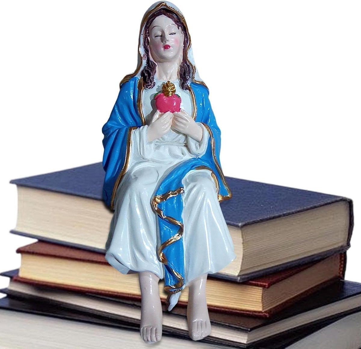 Moeder Maria Beeld - Zittend Ontwerp - Hoogte: 13 cm