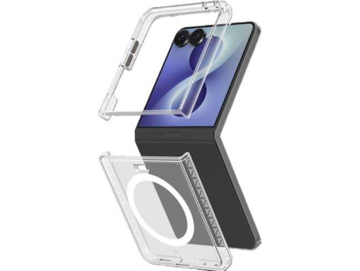 Force Case - Protège Écran Sur Mesure Z Flip 8 Coque Duo Transparent Magnetique