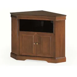 Fernsehschrank für die Ecke im klassischen Stil Nussbaumfarben