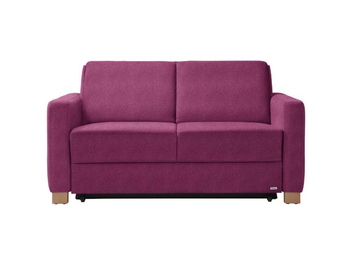 Sedda Schlafsofa, Pink, Holz, Eiche, Uni, 160x86x92 cm, Austria Gütezeichen, AZO-frei, Made in Austria, Stoffauswahl, Schlafen auf Sitzhöhe, Wohnzimmer, Sofas & Couches, Schlafsofas