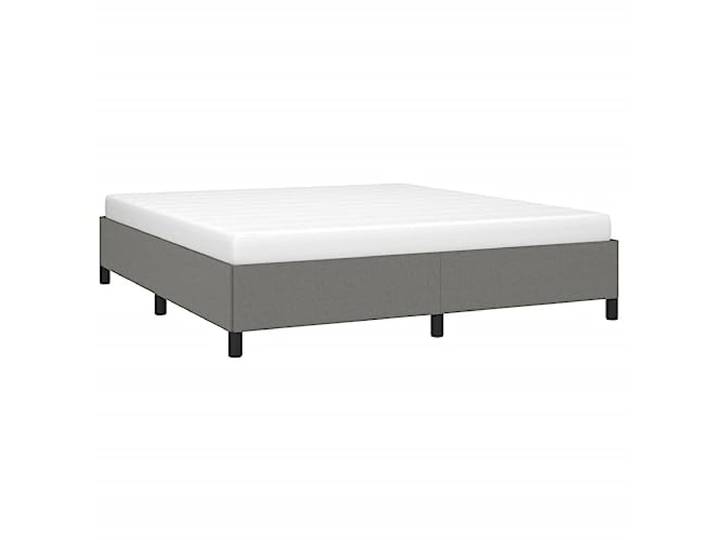 vidaXL Polsterbett, Bett Bettgestell mit Lattenrost, Schlafzimmerbett Doppelbett mit Stützbeinen, Bettrahmen Schlafzimmermöbel, Dunkelgrau 180×200cm Stoff
