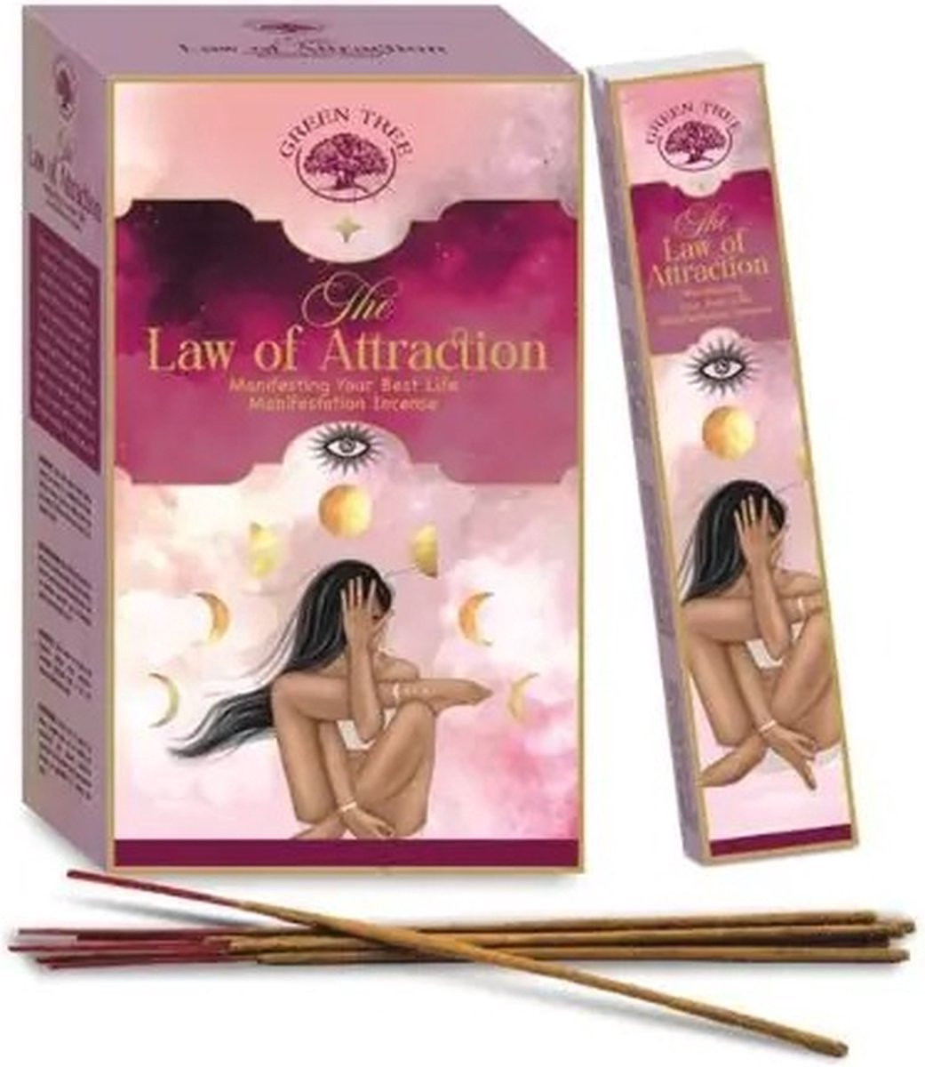 Green Tree - The Law of Attraction - Manifestatie wierook - 12 stuks