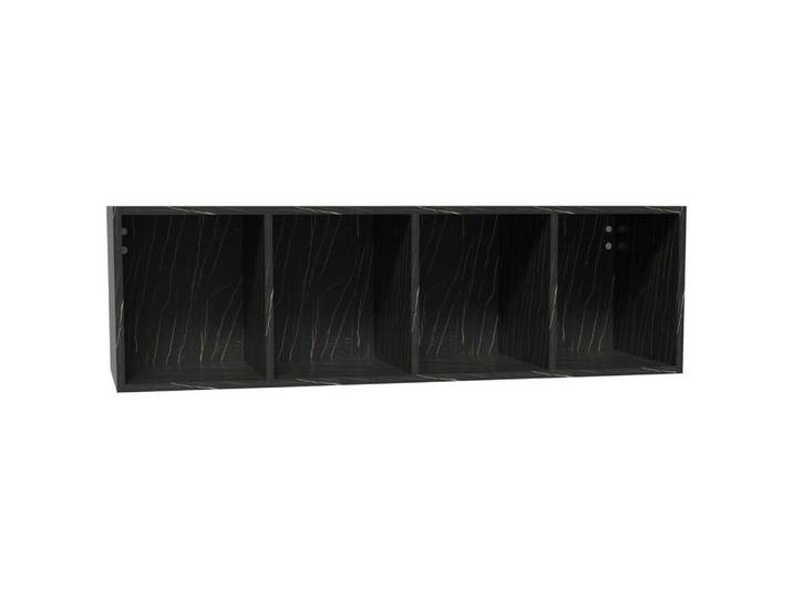 Wandregal Las Vegas Schwarz B: 120 cm