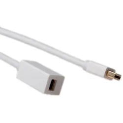 ACT 1.5 metre Mini DisplayPort extension cable Mini DisplayPort male (1.50 m), Videokabel, Weiss