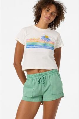 O'Neill s Retro Stripe Fitted T-Shirt in Tofu, Size XL