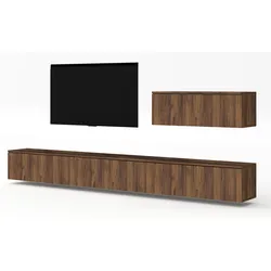 WOHNWAND Loriano IV Nussbaum Warmia 300/68/32 cm Anbauwand