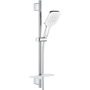 GROHE Brausegarnitur Vitalio SmartActive 130 Cube, 175cm Duschschlauch & 60cm Duschstange, verchromt