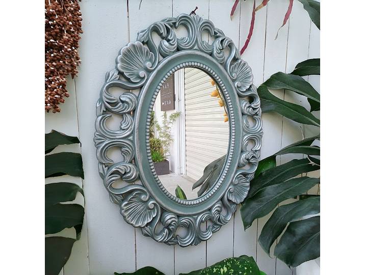 Miroir de décoration murale rétro français classique, décoration de mariage, tenture murale en Relief, clôture de jardin, miroir décoratif suspendu